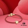 Pandora New Year of the Rat Red String Bracelet, Customizable Size, 18K Gold Plated Copper-Silver Alloy