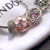 Pandora • Peach Blossom Series • Genuine 925 Sterling Silver Handcrafted Bracelet with Enamel and Imported Sparkling Zirconia