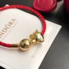 Pandora New Year of the Rat Red String Bracelet, Customizable Size, 18K Gold Plated Copper-Silver Alloy