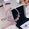 2020 Pandora Newest 'Lavender' Wave-shaped Murano Glass Bead Bracelet Set