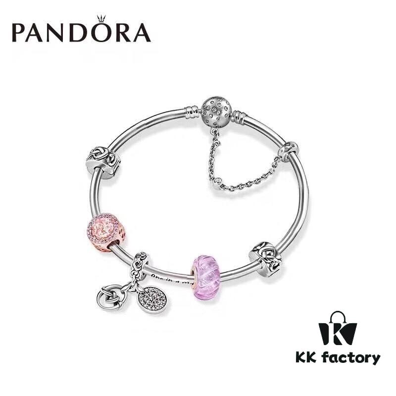 Bestseller Alert 🔥 Official Website Same Style Pandora 'Pink Love' Newest Bracelet Set, Sweet, Romantic and Elegant 🌷 A Knot of Love 💕 Connecting You and Me, a Modern Symbol of Eternal Love ✨ Paired with Pandora Charms Full of Affection... Latest Pandora Bracelet Combination 🌷🍃 Exclusive Real Photos. Direct Source!