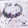 Pandora Pandora Sparkling Purple Heart Key 🔑 New Arrival! Made with counter materials, one-to-one perfect craftsmanship, quality comparable to official store products!