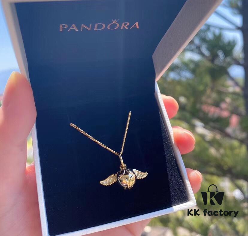 New Release: Pandora x Harry Potter Collaboration Golden Snitch Necklace