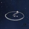 New Arrival Pandora Official Website Blue and Transparent Sparkling 925 Silver Bracelet Cord 598517C01