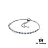 New Arrival Pandora Official Website Blue and Transparent Sparkling 925 Silver Bracelet Cord 598517C01