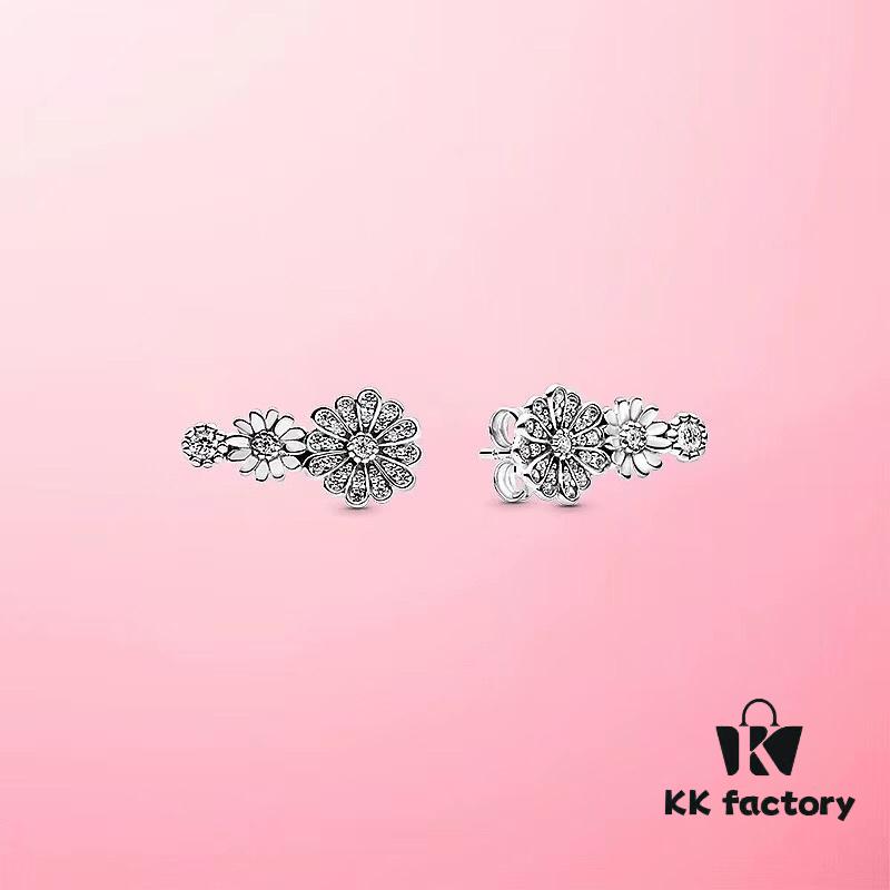 Panjia Spring New Arrival Shiny Daisy Stud Earrings