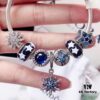 Exclusive Launch 🍀 Jade Night Sky Star Beads 🍀 Ocean Heart Pendant 🍀 Micro-Paved Crystal Snowflake Design 🍀 with Snowflake Blue Cat's Eye Gemstone 🍀 Truly Stunning Beauty