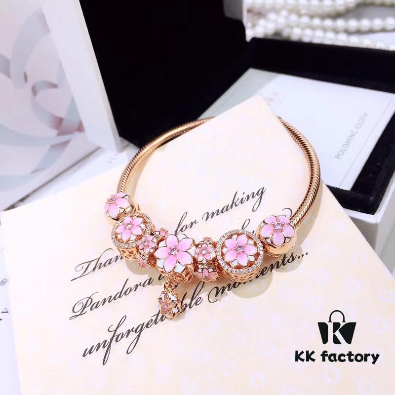 Pandora Rose Gold Series, New Pink Magnolia Design