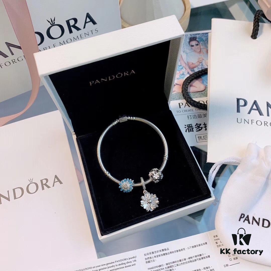 Exclusive Launch 2020 Pandora Newest Garden Collection 'Fresh Daisy' Bracelet Set