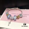 Pandora Ice Blue Bubble Heart Key New Arrival