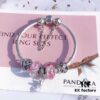 Pandora Cute Peach Blossom Rattle Nipple Pendant Necklace - High-Quality Replica with 925 Silver and Classic Box Chain Design