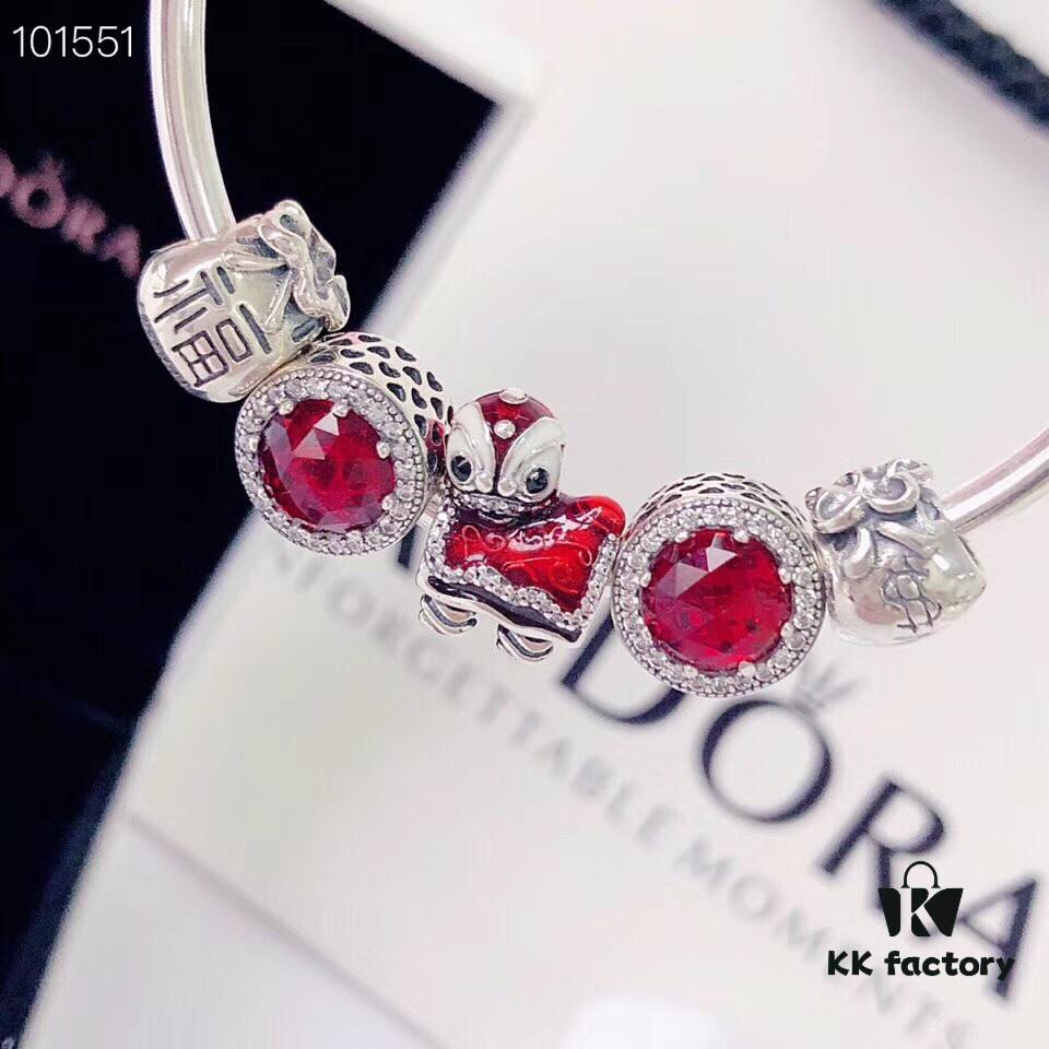 Exclusive Launch 🍀 Chinese Red Festive Lion Dance Pendant Charm with 🍀 Fresh and Elegant Style, Truly Stunning!