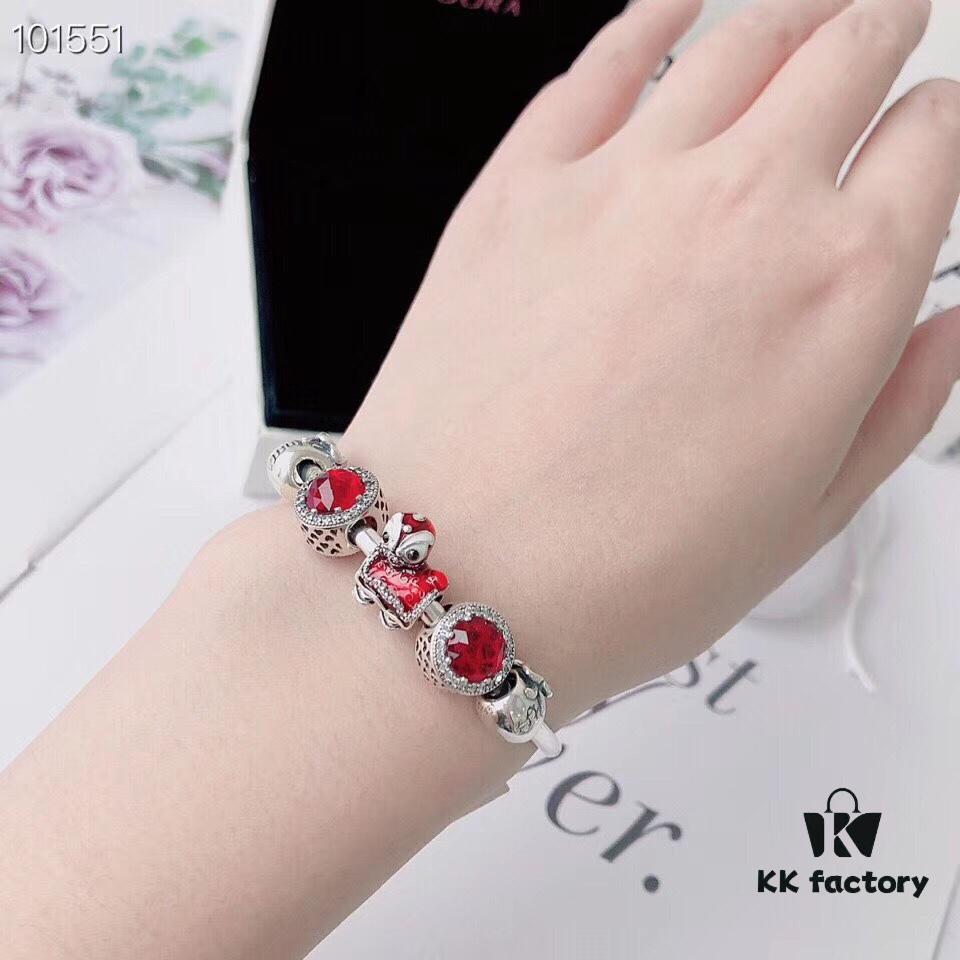 Exclusive Launch 🍀 Chinese Red Festive Lion Dance Pendant Charm with 🍀 Fresh and Elegant Style, Truly Stunning!