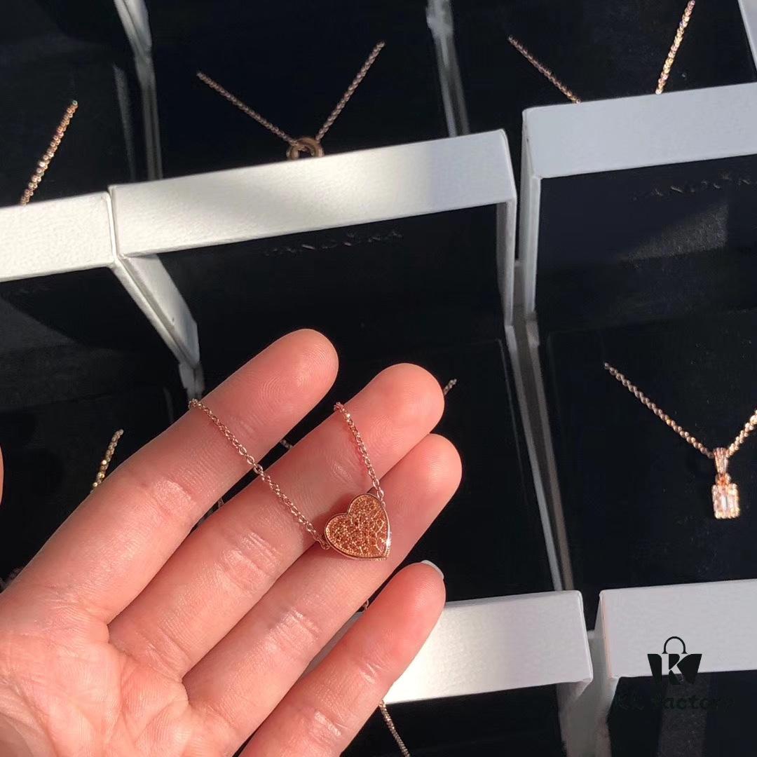 Pandora Rose Gold Flower Necklace