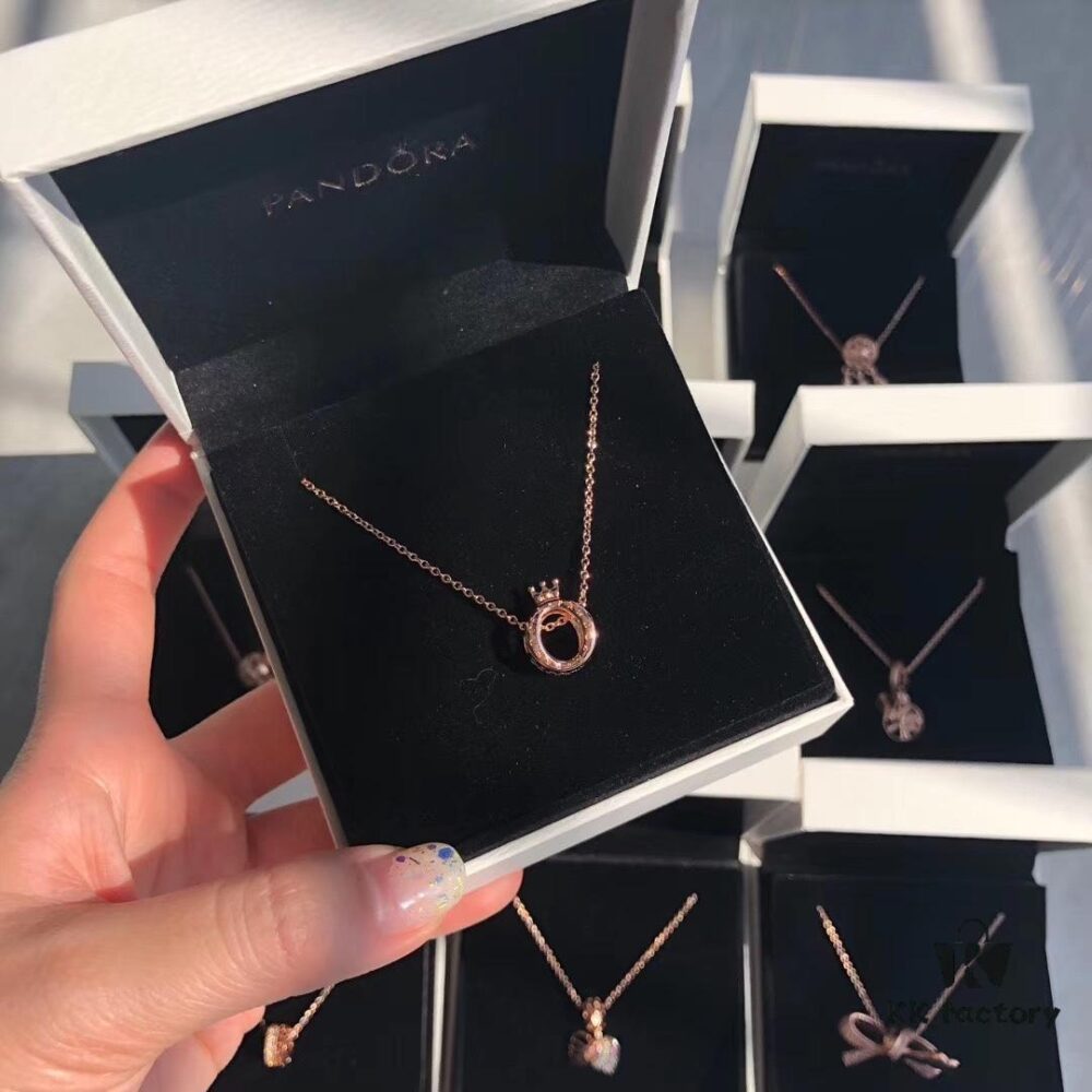 Pandora Crown Rose Gold Necklace