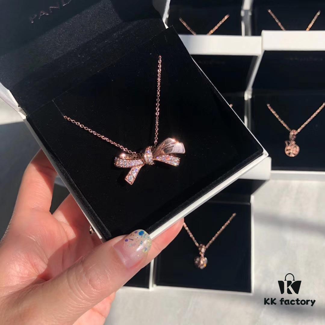Pandora Rose Gold Large Bow Necklace