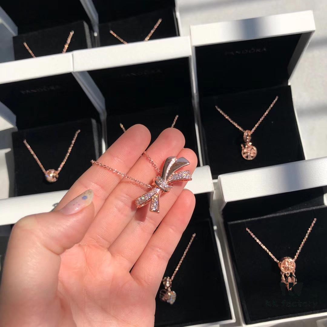 Pandora Rose Gold Large Bow Necklace