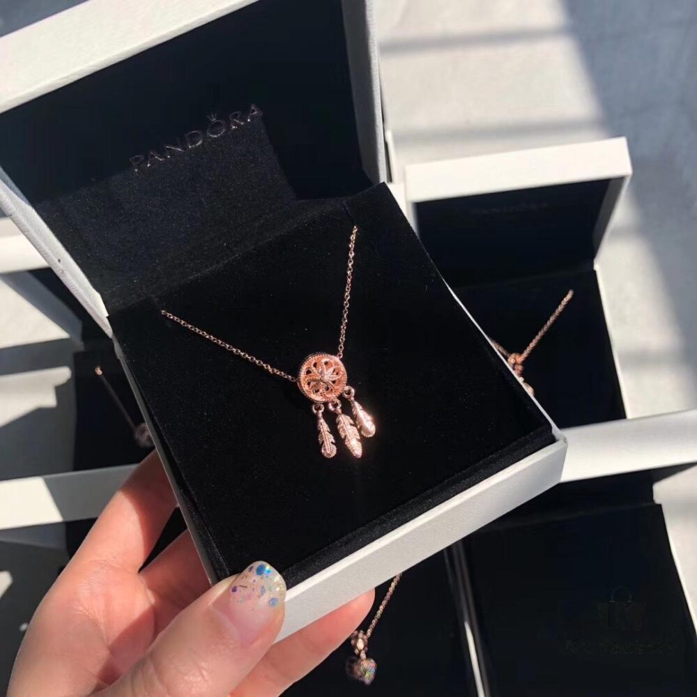 Pandora Rose Gold Dreamcatcher Necklace