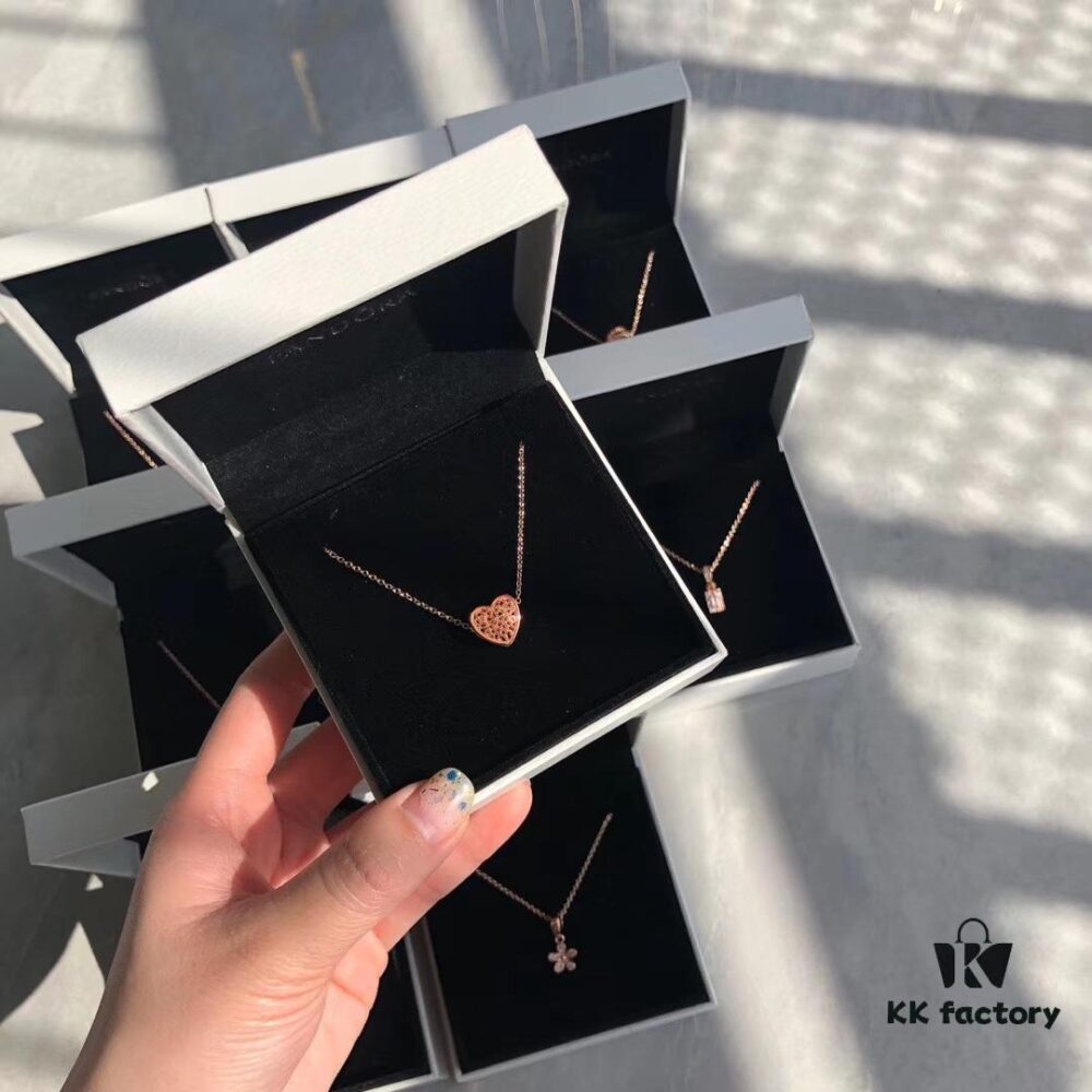 Pandora Rose Gold Flower Necklace