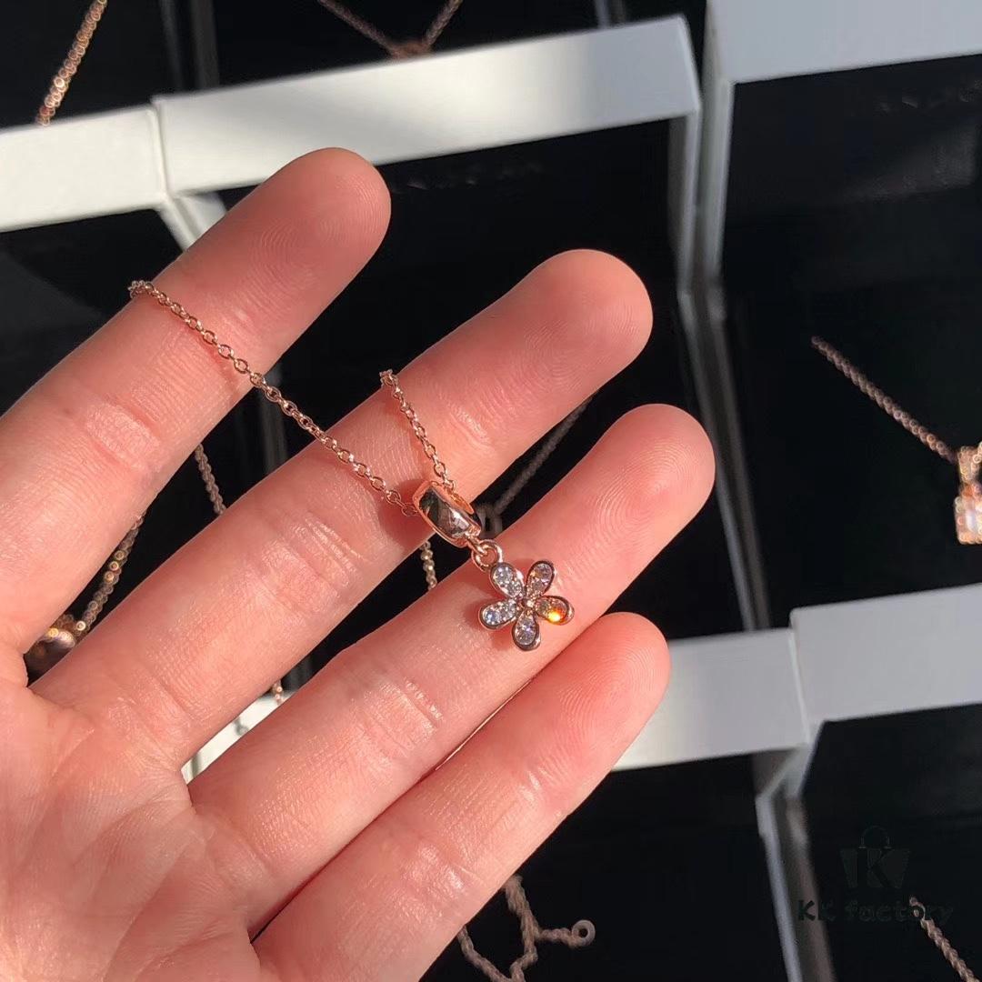 Pandora Rose Gold Flower Necklace