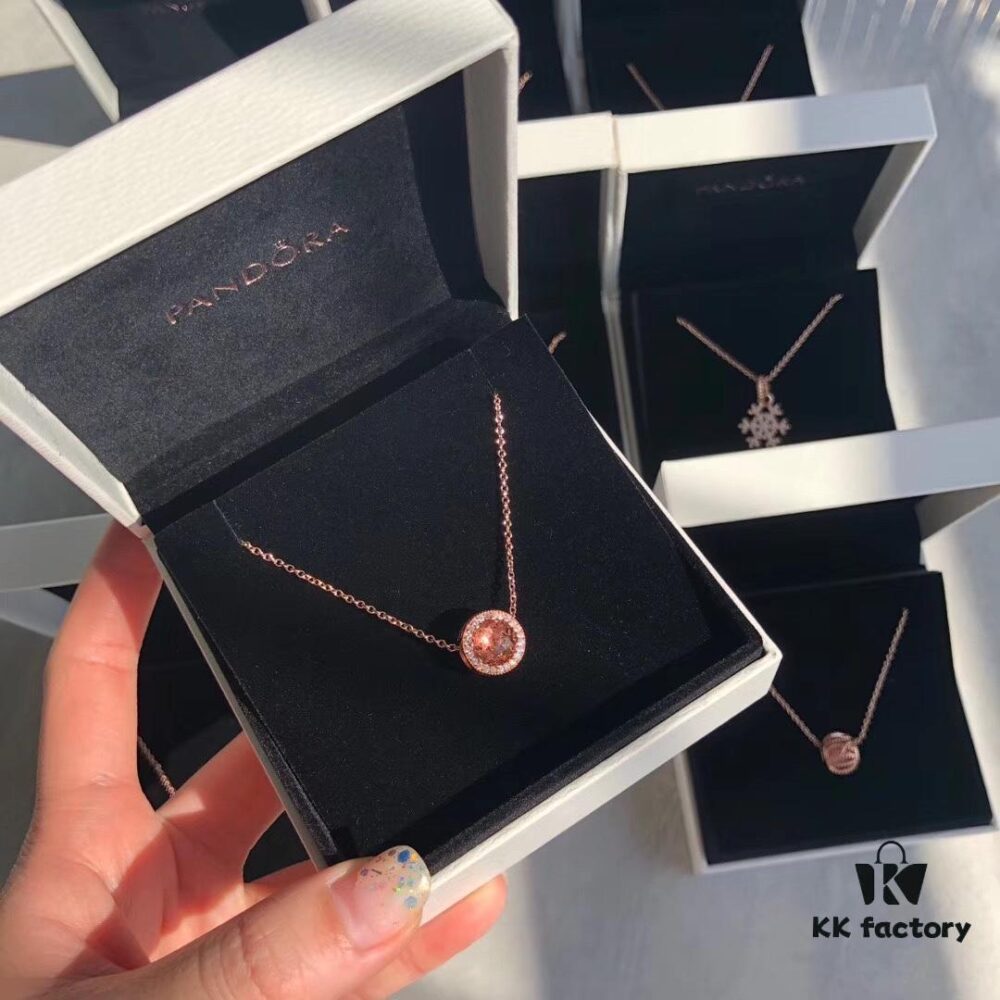 Pandora Rose Gold Glass Bead Necklace