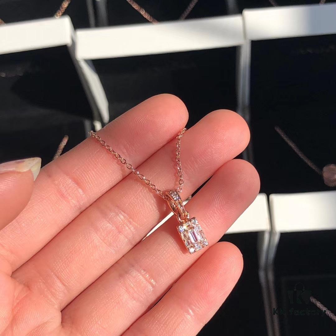 Pandora Geometric Square Diamond Necklace