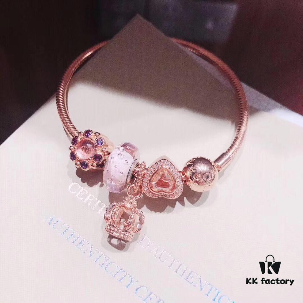 Pandora Pink Bubble Rose Crown New Arrival! High-Quality Replica with Authentic Materials, Perfect Craftsmanship Comparable to Original