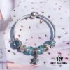 Pandora Pandora Aqua Blue Spiral Sparkling Diamond Star New Arrival! Made with counter materials for a one-to-one perfect replication, quality comparable to official store products!