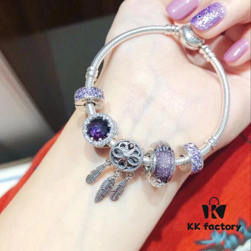Pandora Pandora Silver Deep Purple Dream Catcher New Arrival! Highest Quality on Market, Supports Counter Cleaning! Made with Counter Materials, Perfect 1:1 Craftsmanship!