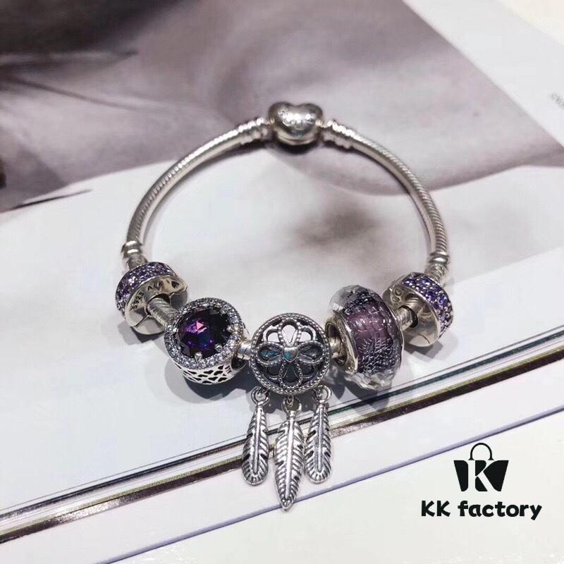 Pandora Pandora Silver Deep Purple Dream Catcher New Arrival! Highest Quality on Market, Supports Counter Cleaning! Made with Counter Materials, Perfect 1:1 Craftsmanship!