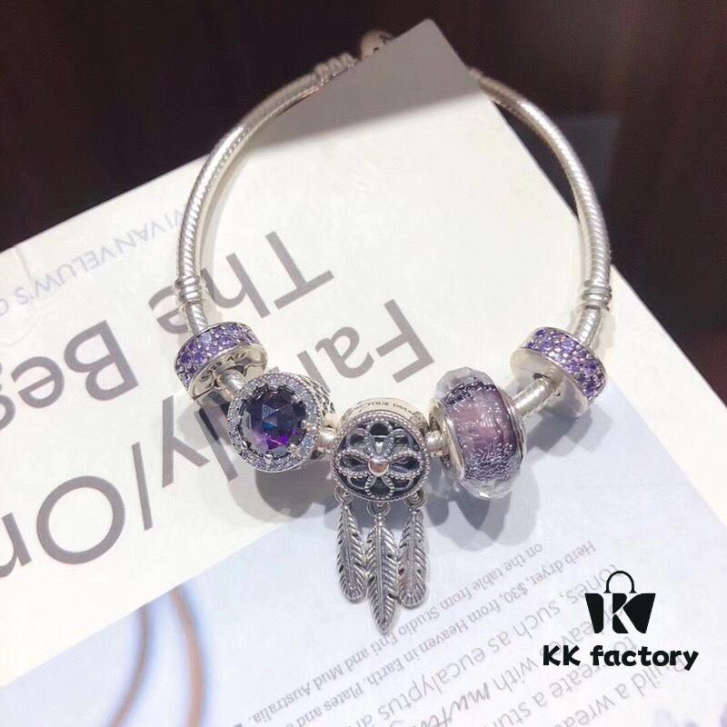 Pandora Pandora Silver Deep Purple Dream Catcher New Arrival! Highest Quality on Market, Supports Counter Cleaning! Made with Counter Materials, Perfect 1:1 Craftsmanship!