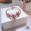 Pandora Rose Pink Silver Thread Reindeer Snowflake Bracelet