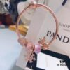 Pandora Rose Pink Silver Thread Reindeer Snowflake Bracelet