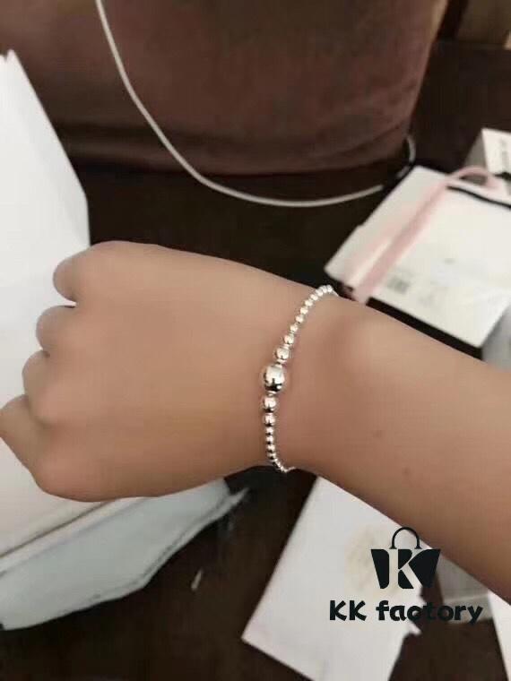 M7 Pandora Bead Bangle Bracelet - PANDORA 925 Sterling Silver Linked Bead Bracelet, Simple, Elegant, and Fashionable