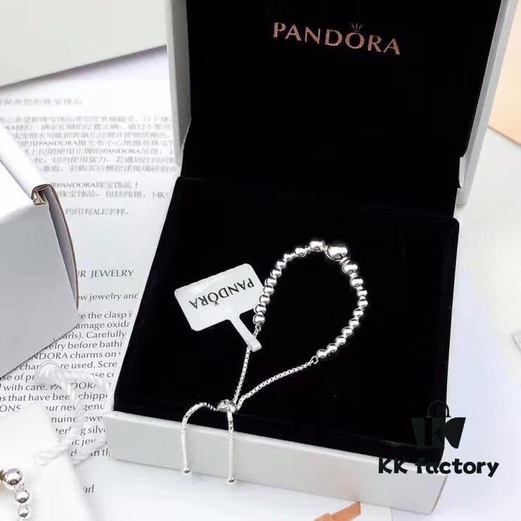 M7 Pandora Bead Bangle Bracelet - PANDORA 925 Sterling Silver Linked Bead Bracelet, Simple, Elegant, and Fashionable