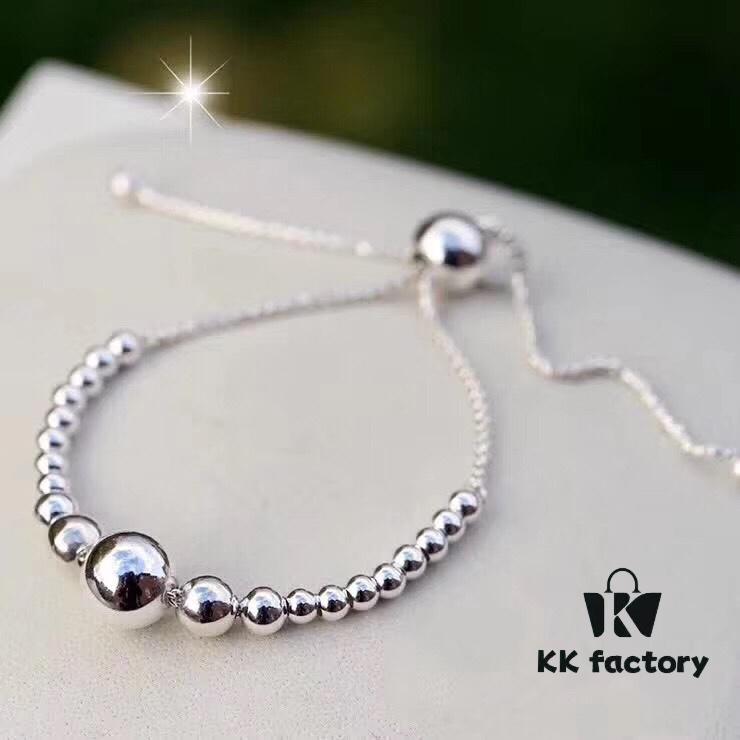 M7 Pandora Bead Bangle Bracelet - PANDORA 925 Sterling Silver Linked Bead Bracelet, Simple, Elegant, and Fashionable