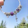 Pandora Pandora Purple Heart Key 🔑 New Arrival! Made with Counter Material for One-to-One Perfect Craftsmanship, Quality Rivals Official Stores!