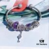 Pandora Pandora Purple Heart Key 🔑 New Arrival! Made with Counter Material for One-to-One Perfect Craftsmanship, Quality Rivals Official Stores!