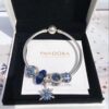 Pandora Icy Snowflake New Arrival! Brilliant Blue Faceted Glass, Sparkling Diamond-Cut Blue Cat's Eye, Cross Snowflake Charm, Full Diamond Blue Bead with Sparkling Blue Snowflake Pendant. Made with S925 Silver and Authentic Store Packaging!