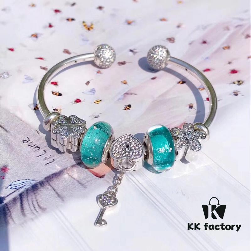 Pandora Mint Heart Key New Arrival! High-Quality Replica with Authentic Materials