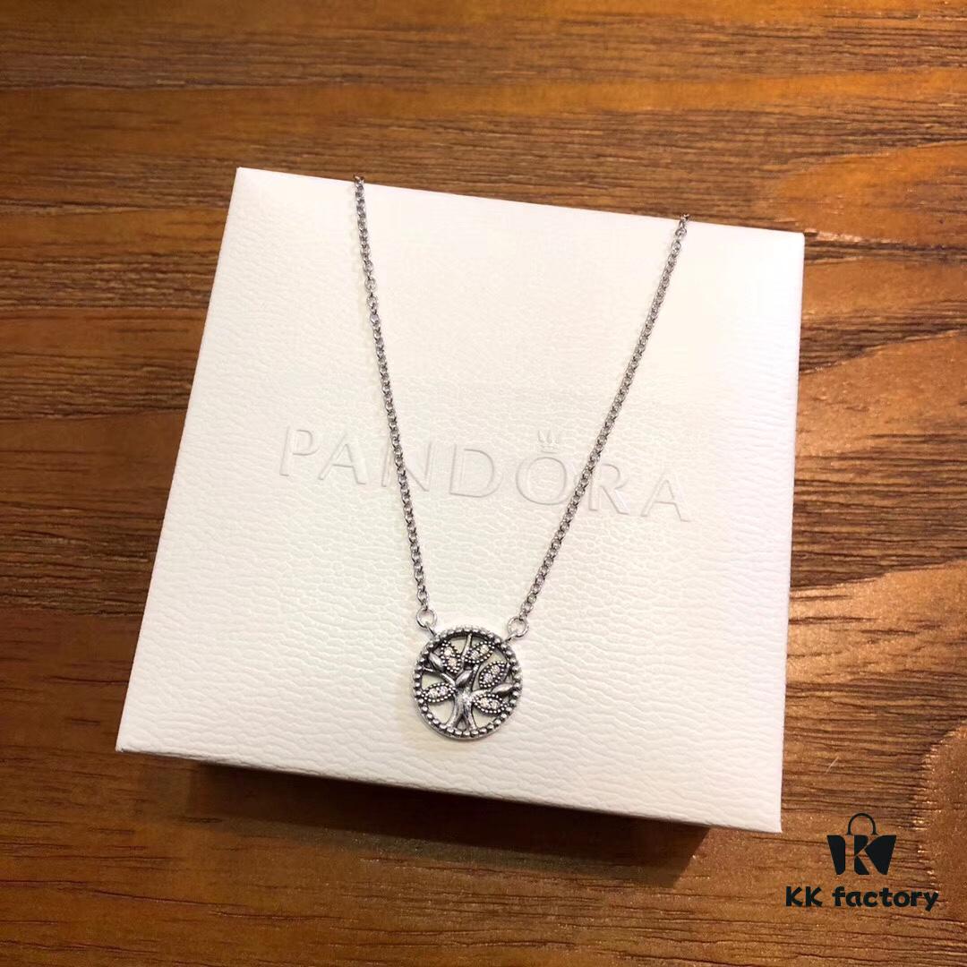 Pandora Official Website Same Style 'Tree of Life' Series Round Relief Pendant
