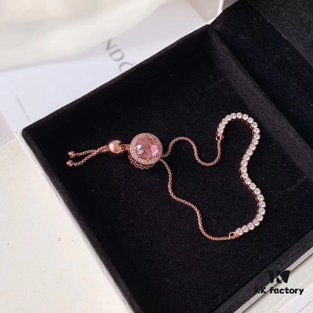 Pandora Official Website Blossoming Peach Blossoms Sparkling Bracelet