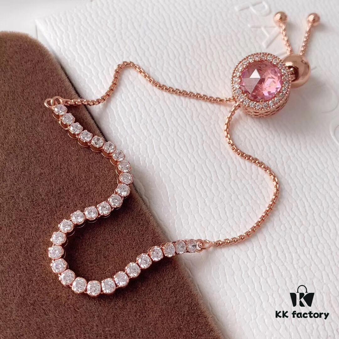 Pandora Official Website Blossoming Peach Blossoms Sparkling Bracelet