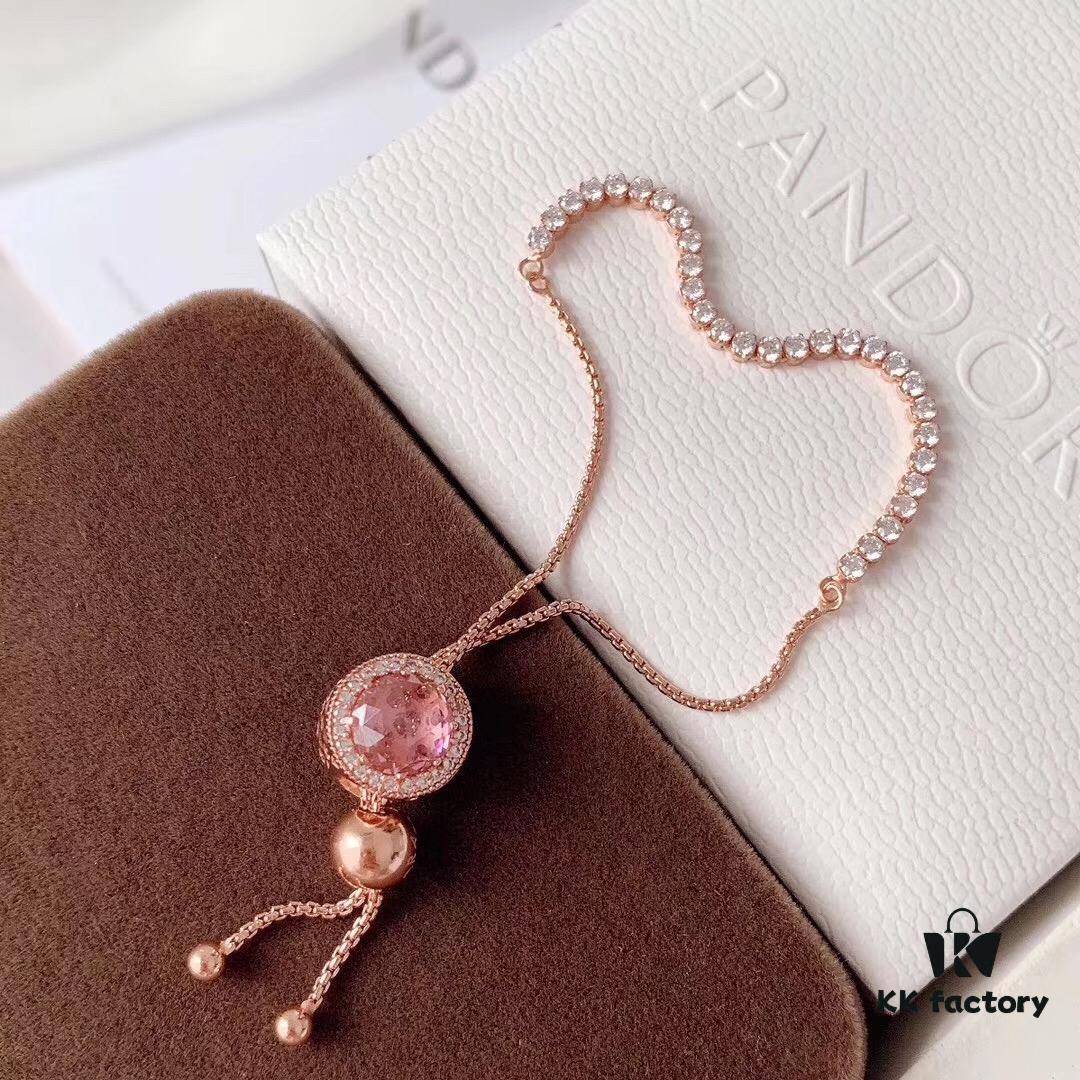 Pandora Official Website Blossoming Peach Blossoms Sparkling Bracelet