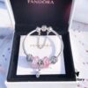 Pandora Cute Peach Blossom Flower Dainty Pacifier Pendant Necklace – High-Quality Replica with Authentic Materials