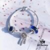 Pandora Pandora Blue Dream Catcher New Arrival! Made with counter materials, perfectly crafted one-to-one, quality comparable to counter! Brilliant blue faceted glass, sparkling snowflake diamond ❄️ cat's eye, meaningful dream catcher pendant paired with classic heart 💗 snake bone chain design. S925 silver comes with counter packaging! 🍃🌺