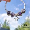 Pandora Bella in Sterling Silver with Purple Enamel and Sparkling Details - Imported Thai Original Design