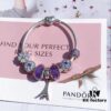 Pandora Romantic Purple Eiffel Tower Tower 🗼 New Arrival! Made with counter-grade materials, perfectly crafted at a 1:1 ratio, quality comparable to official store products! Features purple faceted glass beads, purple sparkling forget-me-not stones, fully diamond-paved five-petal flower beads, rose-purple sparkling diamond beads, paired with the iconic Eiffel Tower 🗼 pendant. Comes with S925 silver and original boutique packaging!