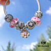 Pandora Pandora Peach Blossom Pink Enamel Flower New Arrival! Made with counter materials, perfectly crafted one-to-one, quality comparable to official store products!