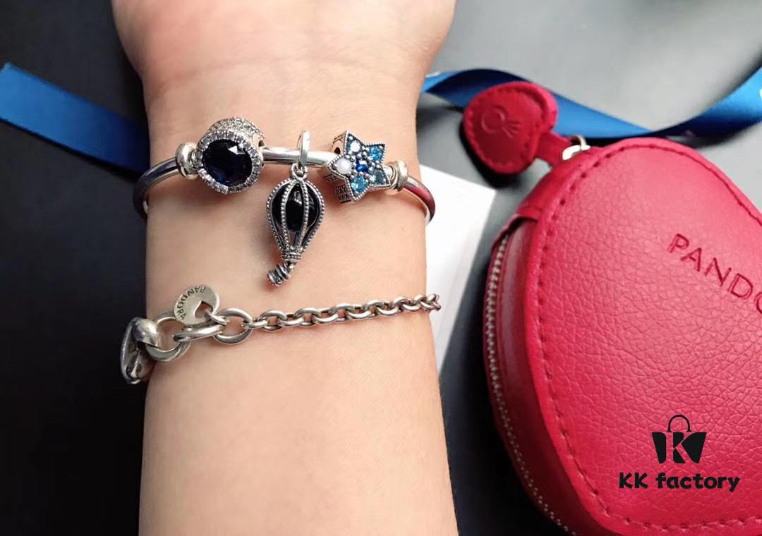 Pandora ❄️ New Year's Collection Recommendation | Premium Customizable Bracelet with 925 Sterling Silver, Imported Eight Hearts and Arrows Rhinestones, Enamel Accents